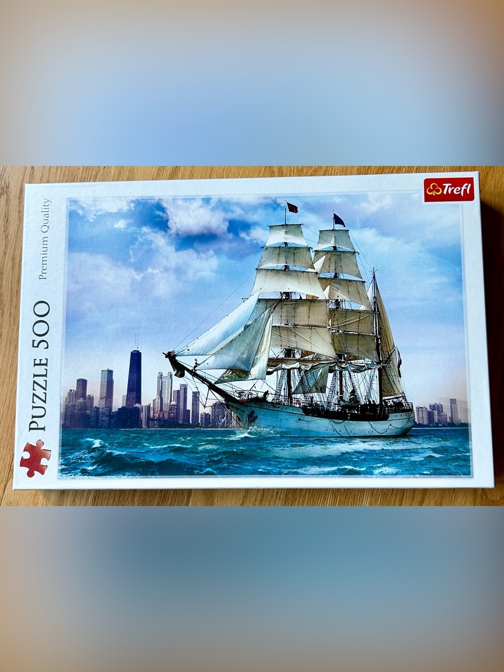 Trefle Premium 500 🧩 Tall Ship 500-Piece Puzzle - Europa Sailing Toward Chicago